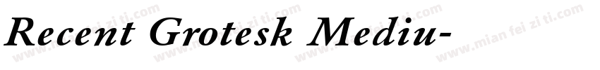 Recent Grotesk Mediu字体转换